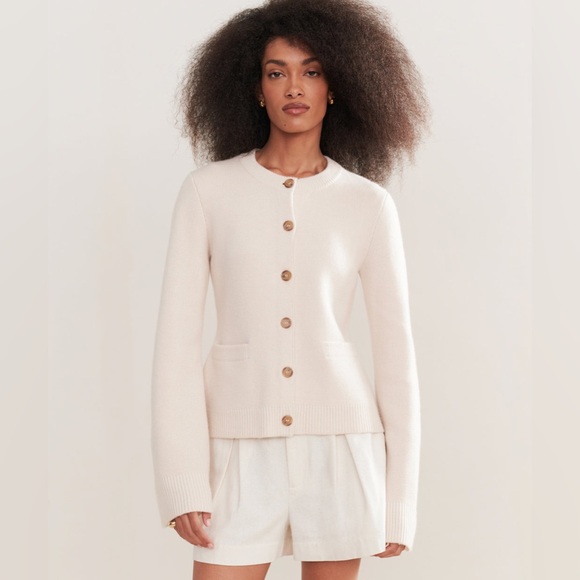Jenni Kayne Off-White Cooper Cardigan - Picture 1 of 7